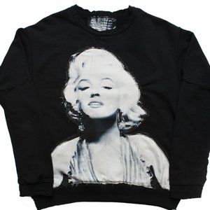 Marilyn Monroe Stitched Black Deconstructed Sweats